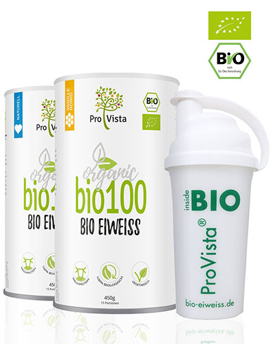 Bio100 Bio Eiweiss mit Shaker